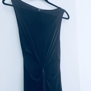 Black maxi dress with cutouts